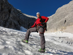 Auf dem Höllentalferner kurz vor dem Einstieg zum Klettersteig