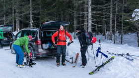 Start an der Staße nach Ammerwald  -  15. Februar 2015