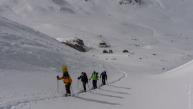 Silvretta - Heidelberger Hütte / Eingehen - die ersten Meter.  -  04. März 2015